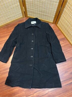 Chadwick’s Women’s Wool Blend Black Single Breasted  Coat Sz 6